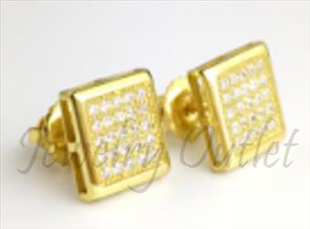 Screw back Earring 
Available in Rhodium, Gold and WCZ(RP)GP