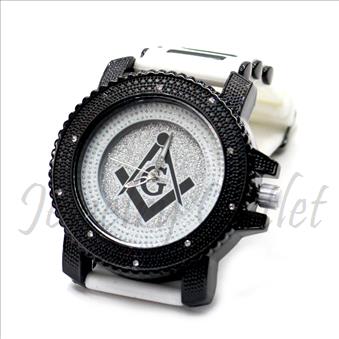 Hip Hop Fashion bling eyes Watch With White Jelly Band Water Resistant and Stainless Steel Back Cover