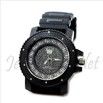 Hip Hop Fashion bling eyes Watch With Black Jelly Band Water Resistant and Stainless Steel Back Cover