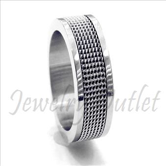 Stainless Steel  Mens Comfort Fit Band