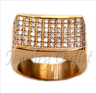 Stainless Steel Mens Ring With Cubic Zirconia