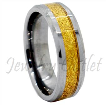 Tungsten Carbide gold plated ring